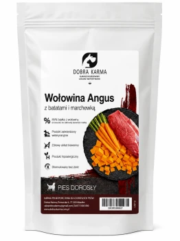 Wołowina Angus z batatami i marchewką DOBRA KARMA UGF