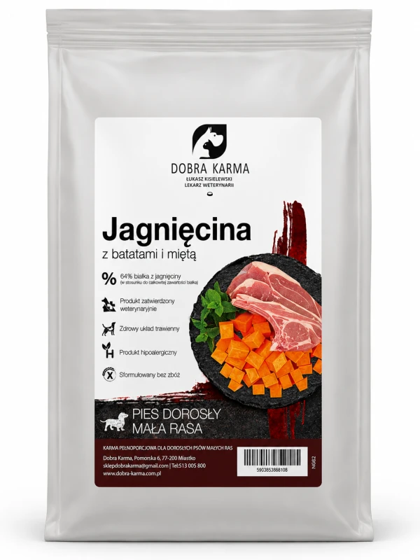 JAGNIĘCINA Z BATATAMI I MIĘTĄ NGE