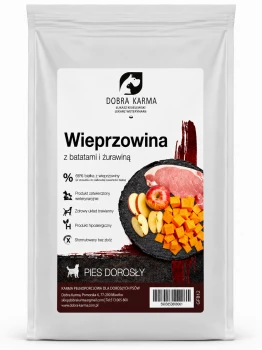Wieprzowina z batatami i jabłkiem DOBRA KARMA GFB 2/6/12kg