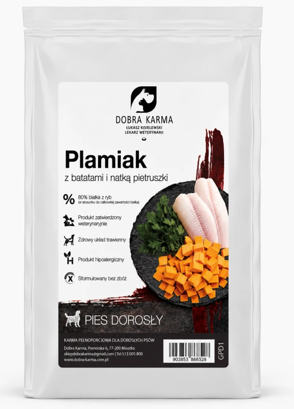 Plamiak z batatami i natką pietruszki DOBRA KARMA WGF