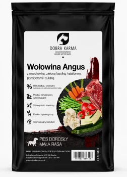 Wołowina Angus dla dorosłych psów małych ras  Superfood DOBRA KARMA SFA 2/12kg
