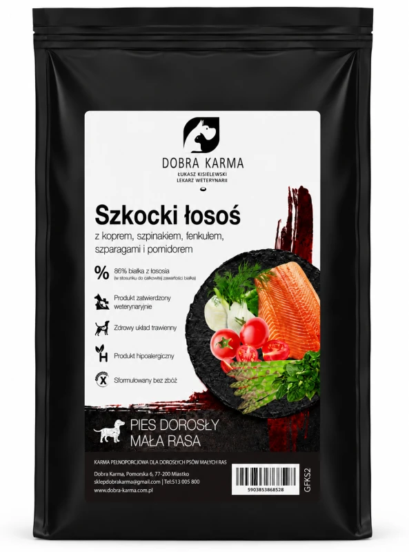 Szkocki Łosoś dla psów dorosłych małych ras DOBRA KARMA SFI