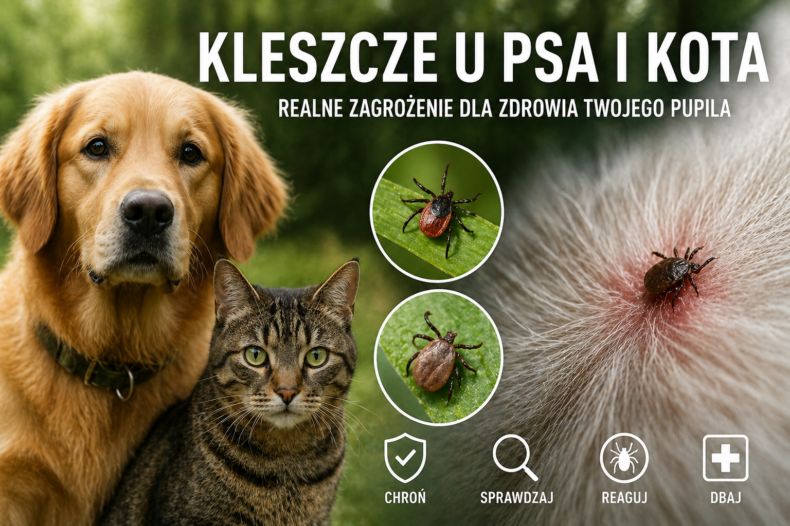 Kleszcze u psa i kota – realne zagrożenie dla zdrowia Twojego pupila