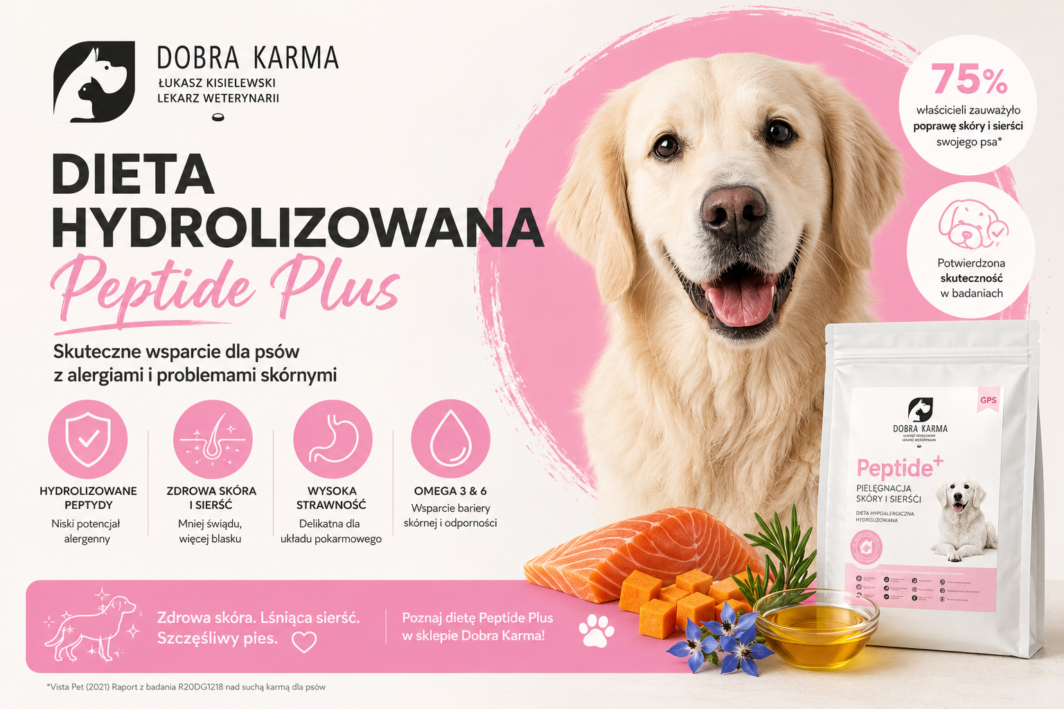 Dieta hydrolizowana dla psa – kiedy warto wybrać karmę hipoalergiczną Peptide Plus?